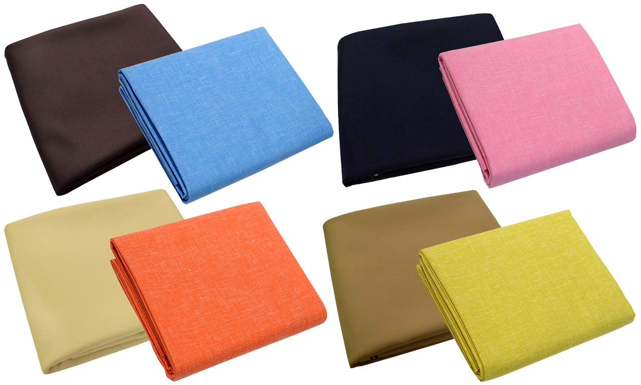 Men's Poly Cotton Unstitched Shirt & Trouser Fabric Combo Set (Multi Color; Free Size)-image-49