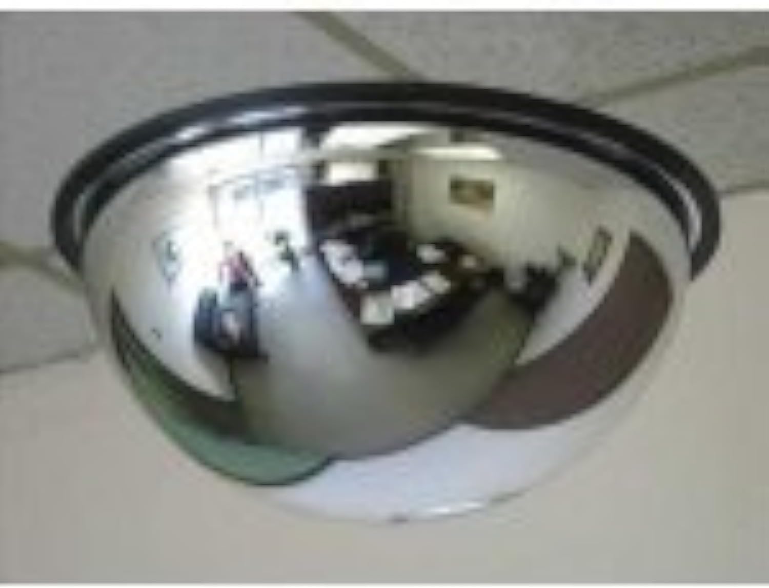 18” Acrylic Full Dome Mirror with Steel Back, Round Indoor Security Mirror for Driveway Safety Spots, Outdoor Warehouse Side View, Circular Wall Mirror for Office Use (DSB1800)