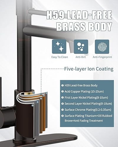 Miniatura 8 de Casavilla Grifo de cocina con dispensador de jabón, KF2101I