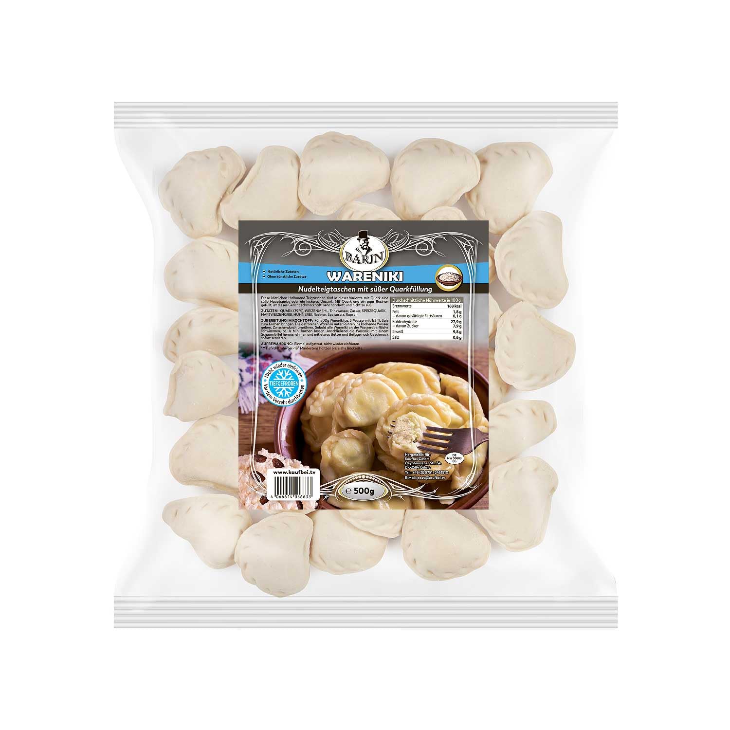 BARIN Slawische Klassiker Set 2160g Syrniki und Wareniki mit drei verschiedenen Füllungen Tiefgefrorene Russische Spezialitäten Quarkpfannkuchen Teigtaschen mit Kartoffeln, Spеck, Steinpilzen,
