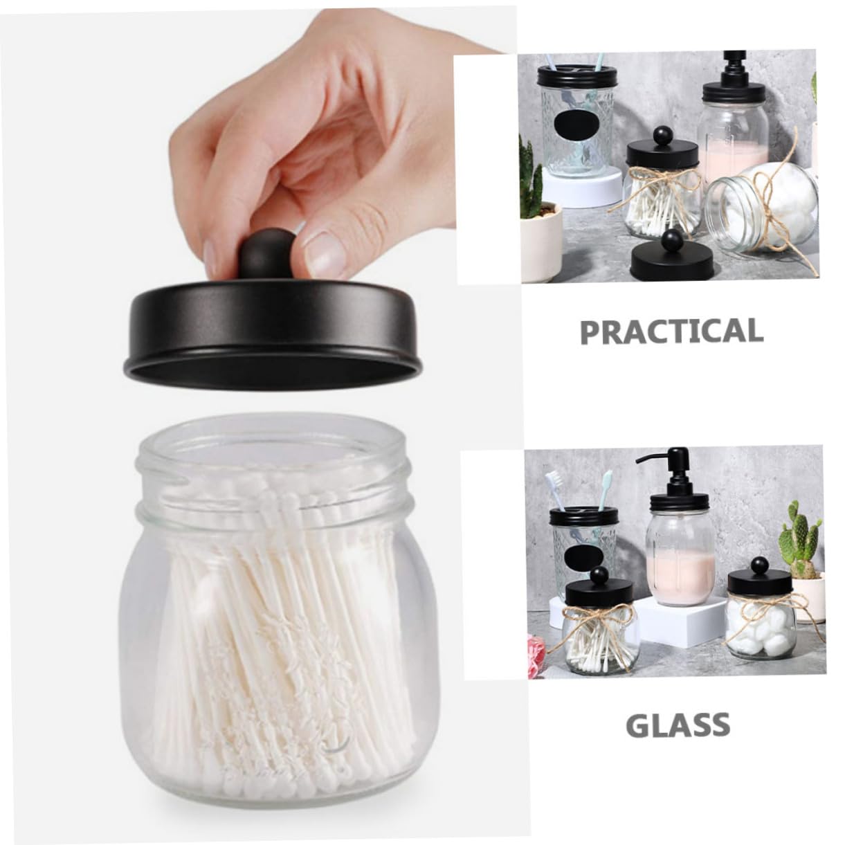Alipis Vasos para Cepillos de Dientes de Vidrio Práctico Vaso para Lavado Personal Accesorio Sanitario Botella de Loción para Baño y Aseo Personal