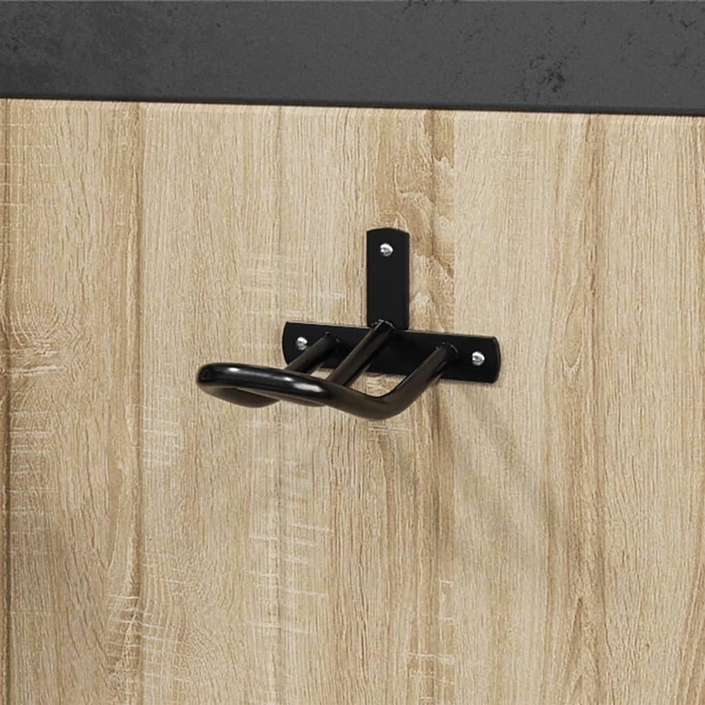 Mangloder - Soporte de pared para trenzas, hierro negro, 13 x 13 x 7,5 cm, para establo, almacenamiento, cuidado, fijación, protección y organización de riendas, trense, cabestro, correa, accesorios