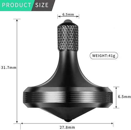 Miniatura 30 de Parte superior giratoria de metal de precisión, giro de acero inoxidable bien hecho, de larga duración, más de 8 minutos, juguete de giroscopio