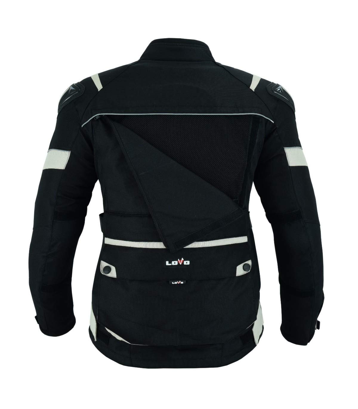 LOVO - Chaqueta Moto Tricapa 4 Estaciones Mujer - Chaqueta Moto Mujer con Protecciones para Verano e Invierno - Cazadora Moto Mujer de Alta Resistencia Longitud 3/4 - Estilo, Seguridad y Versatilidad