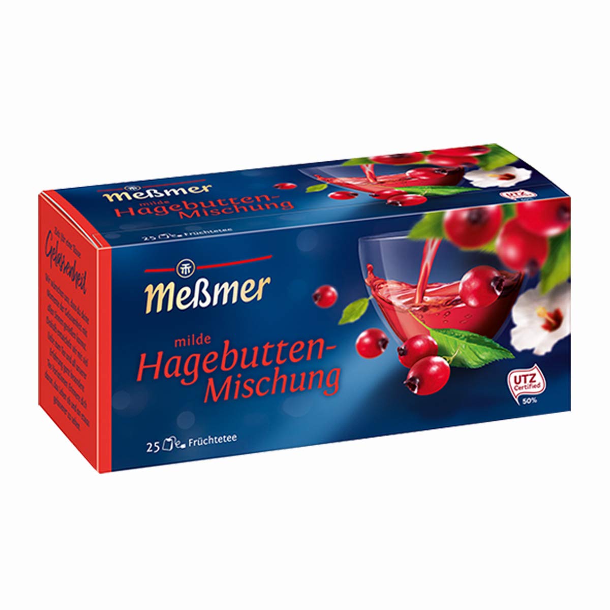 Meßmer Milde Hagebuttenmischung Früchtetee Hibiskus 75g 12er Pack