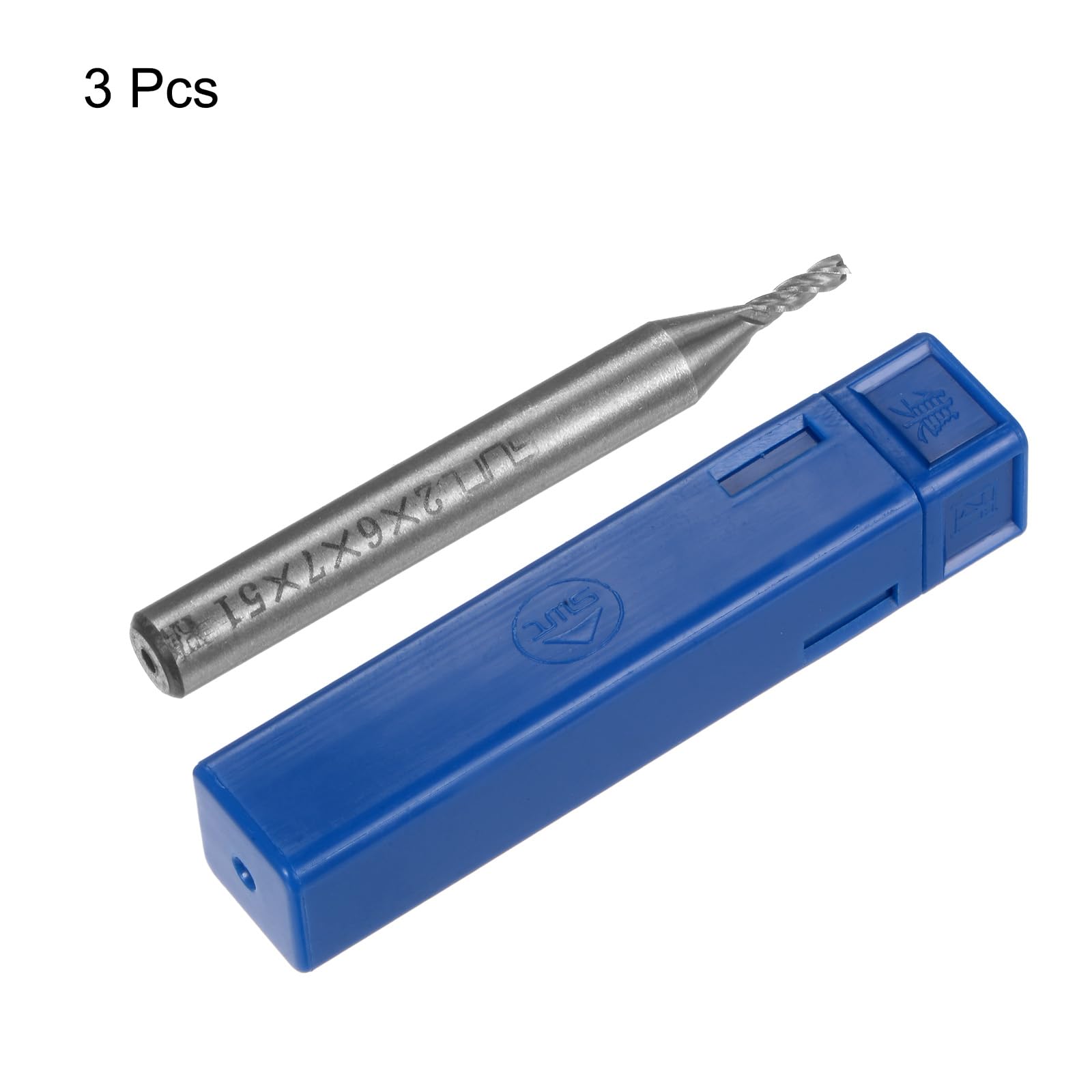 QUARKZMAN 3 szt. 2 mm x 6 mm 4 rowki HSS-AL Frez do świec prosty trzonek frez frez narzędzie