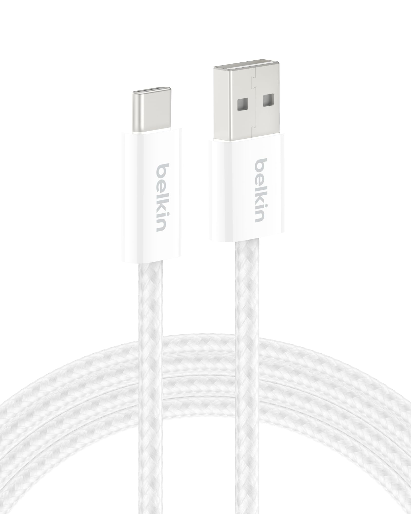 USB A to USB C 15W Braided Cable 6.6ft iPhone Charger Cord