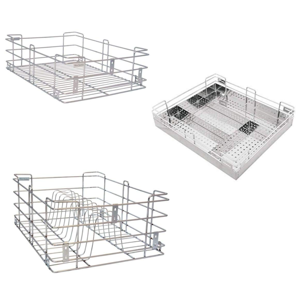 Buy BLOO BASKET 202 Stainless Steel Modular Kitchen Basket rectangular
