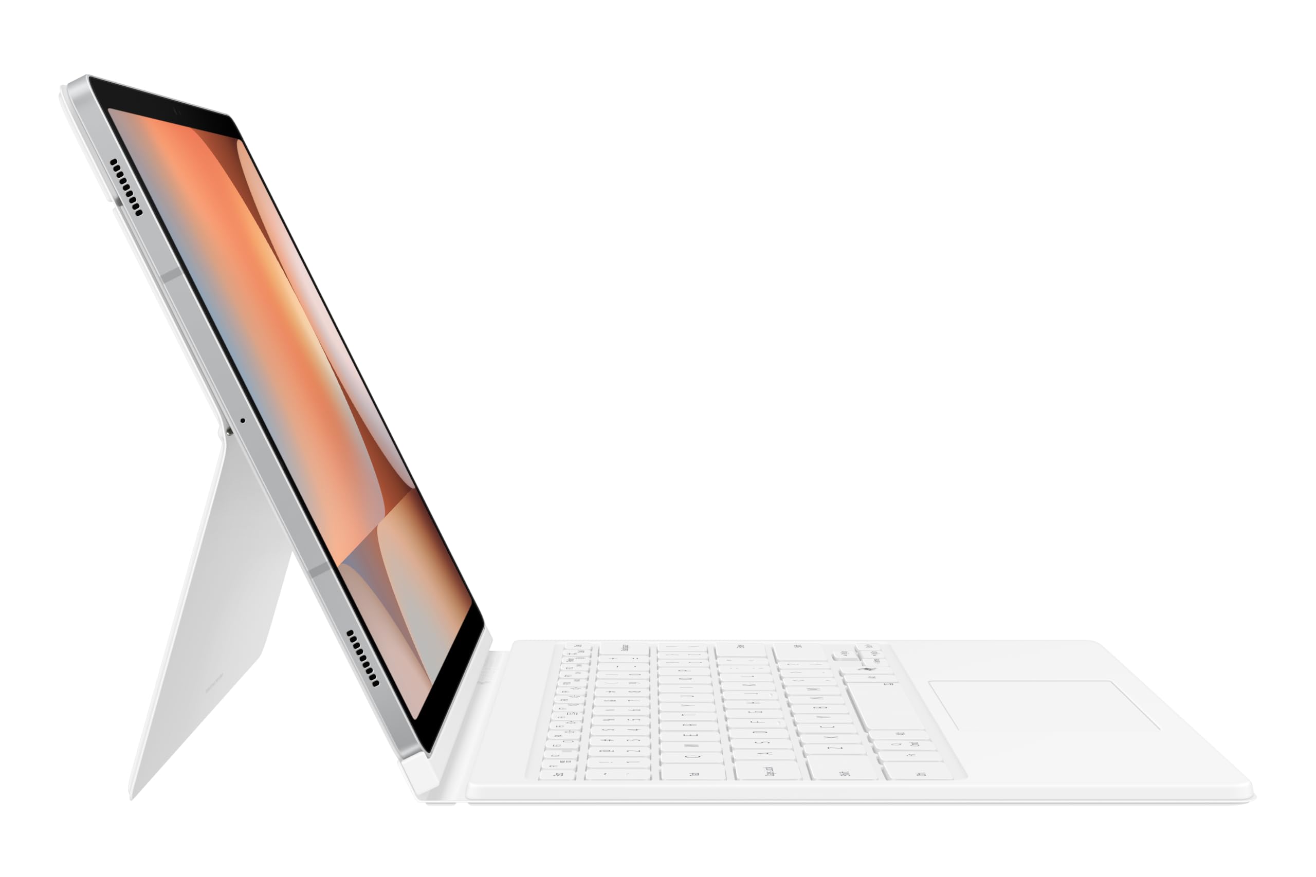 Samsung Book Cover Keyboard EF-DX825 für das Galaxy Tab S10+| Tab S9+| Tab S9 FE+ mit QWERTZ-Tastatur und AI-Taste, Zweiteilige Tablet-Hülle, schlankes Design, S Pen Fach, Weiß