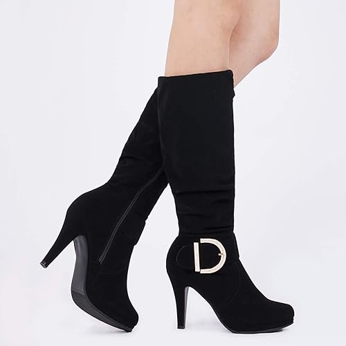 Miniatura 6 de DREAM PAIRS Botas de mujer de tacón alto y caña alta