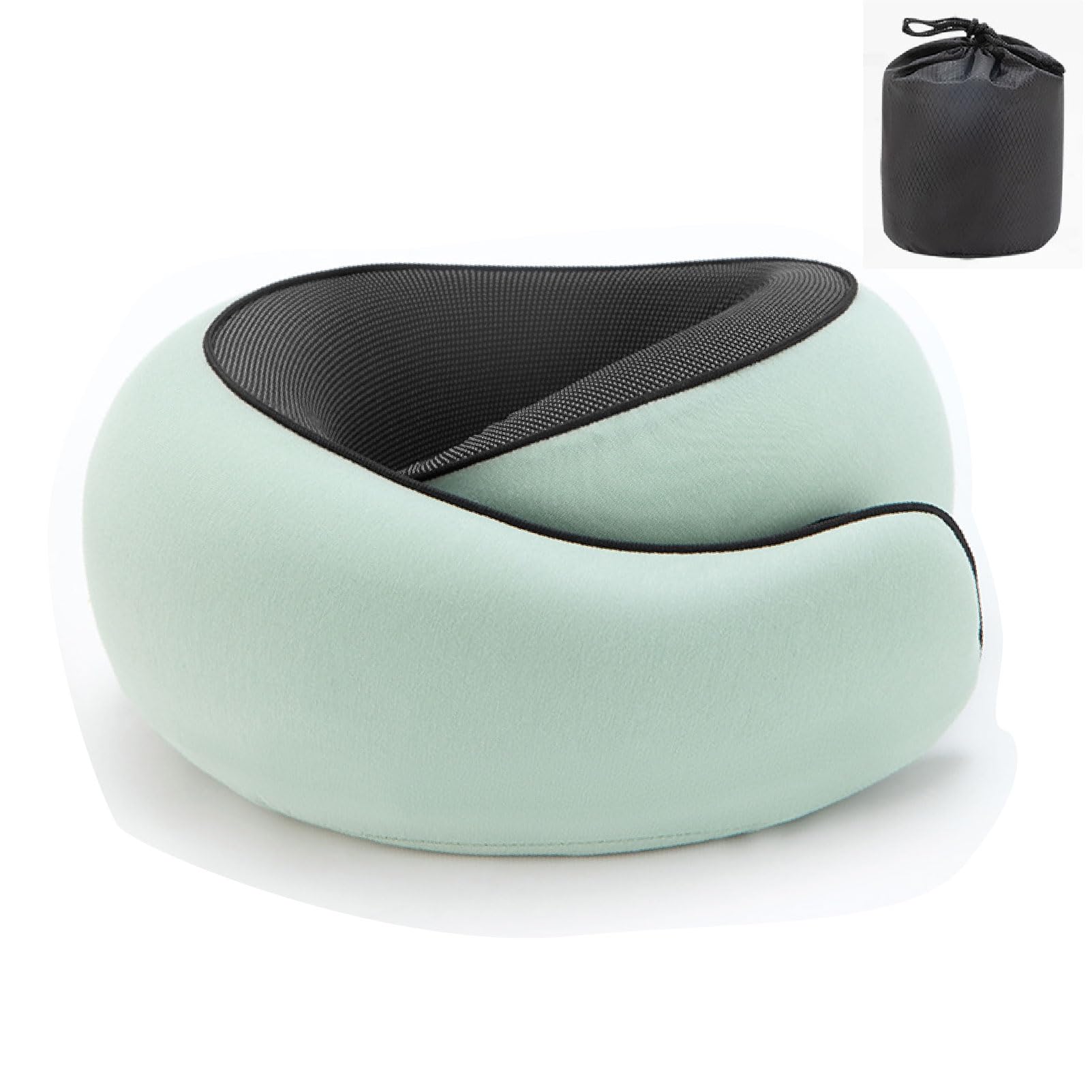 Dtsxftly Green Memory Foam Neck Pillow Travel Airplane U Shaped Support Cushion