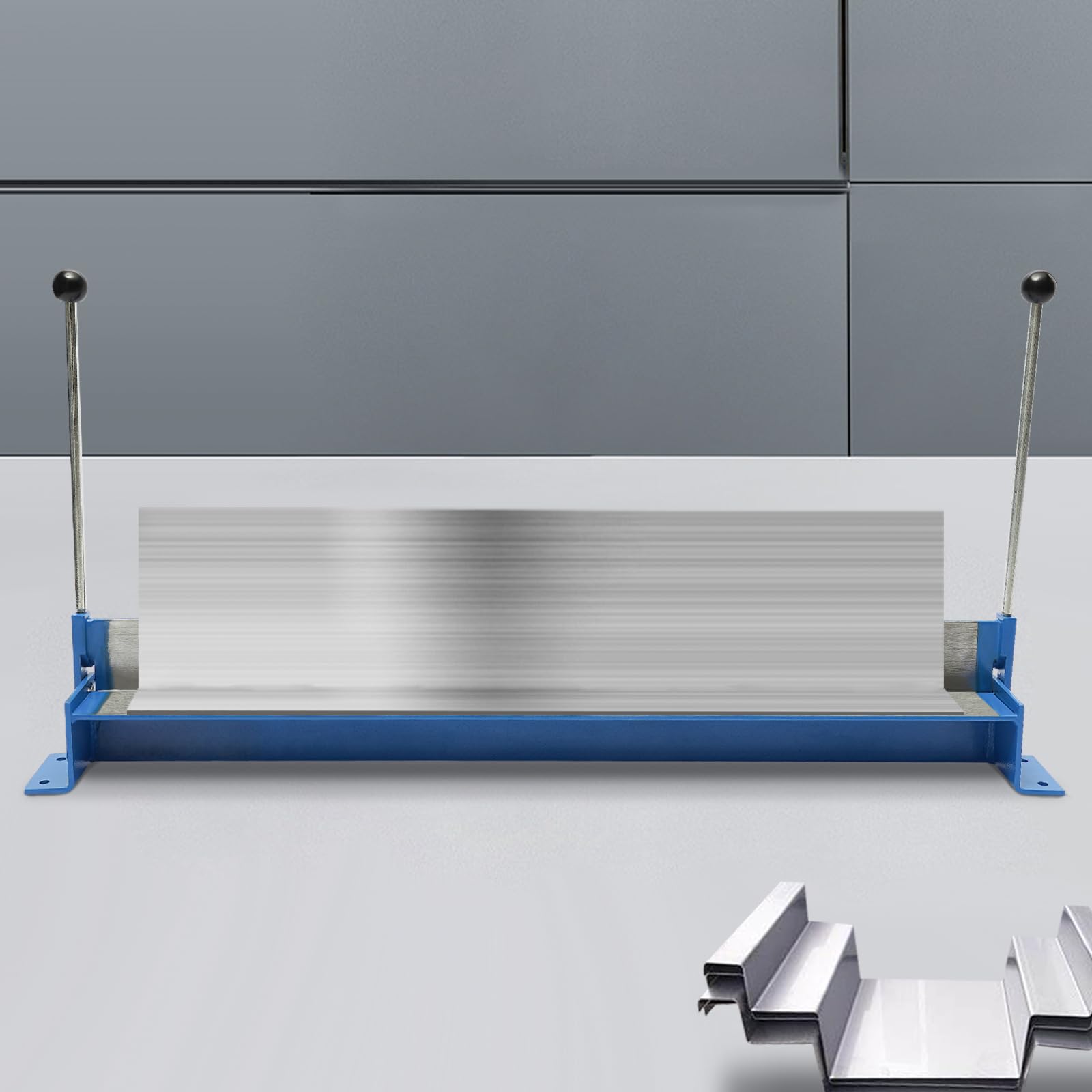 Dobladora manual de chapa de 930 mm, banco de plegado, chapa de acero de 1,2 mm, doblado (0-135° de flexión/acero 45#/asas de seguridad) para taller, construcción de metal, taller de vehículos