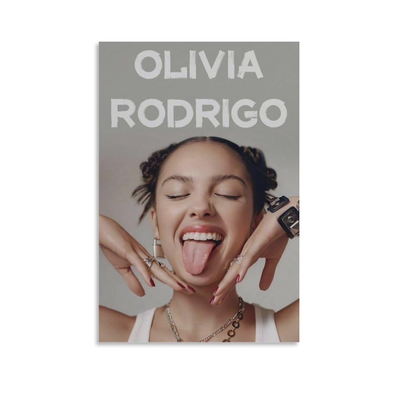 Olivia Poster Singer Rodrigo Music Cover Canvas Art Poster And Wall Art Hanging Decor for Modern Family Corridor Posters 12x18inch(30x45cm)