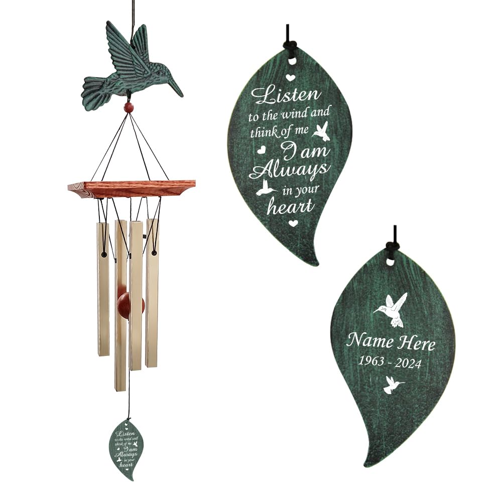 ASTARIN Personalized Wind Chimes Outdoor Deep Tone,Customized Memorial Wind Chimes Large, Large Deep Tone Wind Chimes Outdoor for Garden Hanging Décor,Sympathy Gifts