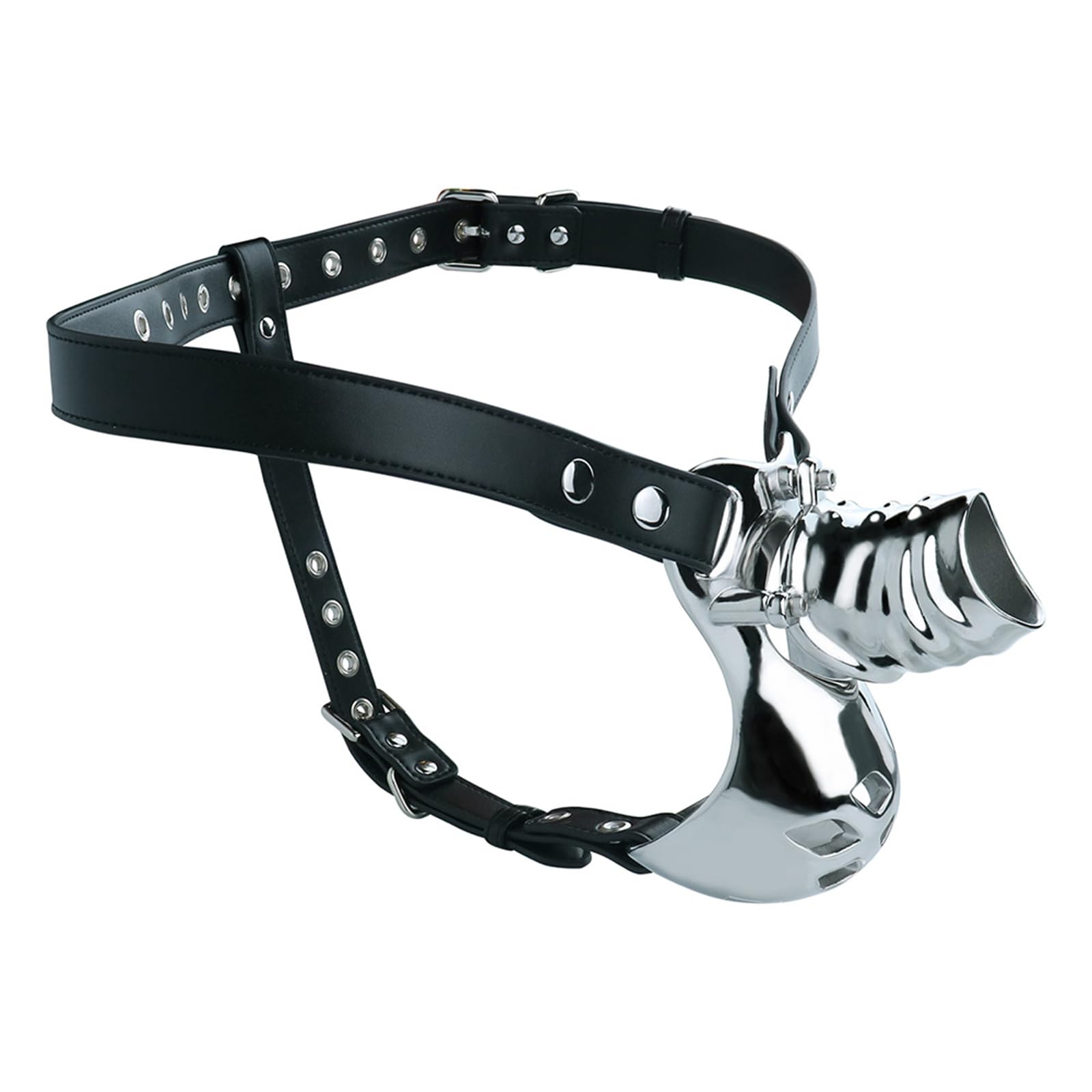 Keuschheitskäfig Edelstahl Herren Metall Peniskäfig 3D Cock Cage Sexspielzeug Mit Einstellbar Gürtel Belüftung Keuschheitsgürtel Chastity Cage Male SM Bondage Keuschheit Gerät,Silber,S