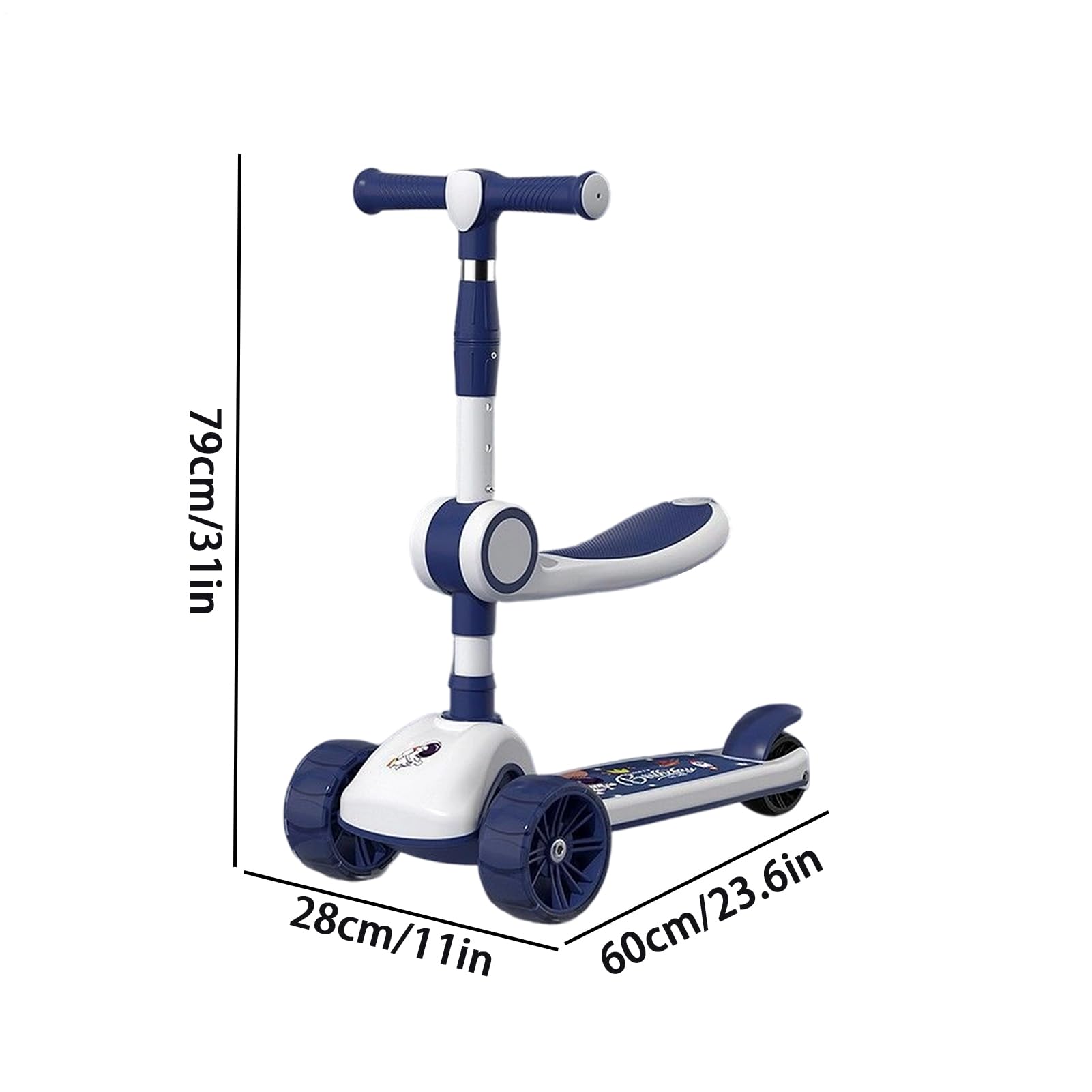 Monopattino Elettrico Per Bambini 2 in 1 Sedile Regolabile Antiscivolo con