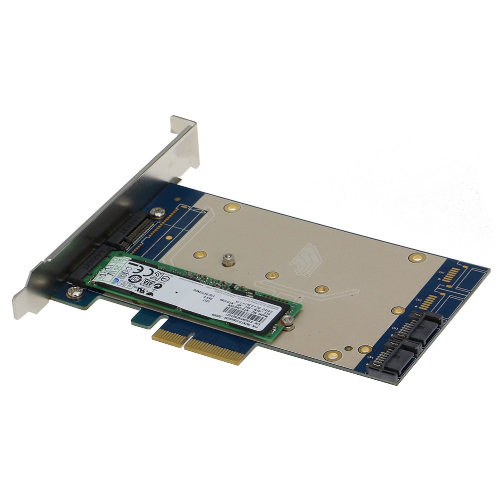 SEDNA???クアッドM。2?PCIe SSD SATA 6?G 4ポートRaidアダプタ