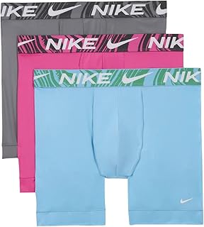 Men's Dri-Fit Essential Micro Boxer Brief, 3pk, Aquarius Blue/Laser Fuchia/Cool Grey, L