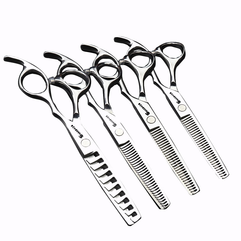 Tijeras de adelgazamiento de cabello ultrafinas de 6 pulgadas, diseño de personalidad, estética, peluquería profesional, tijeras de adelgazamiento dedicadas (6 pulgadas y 4 piezas)