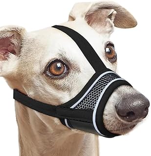 XFSRG Muzzles for Dogs Reflective Breathable Mesh Material Adjustable Straps Muzzle Medium Dog Training Aids for (M) product image