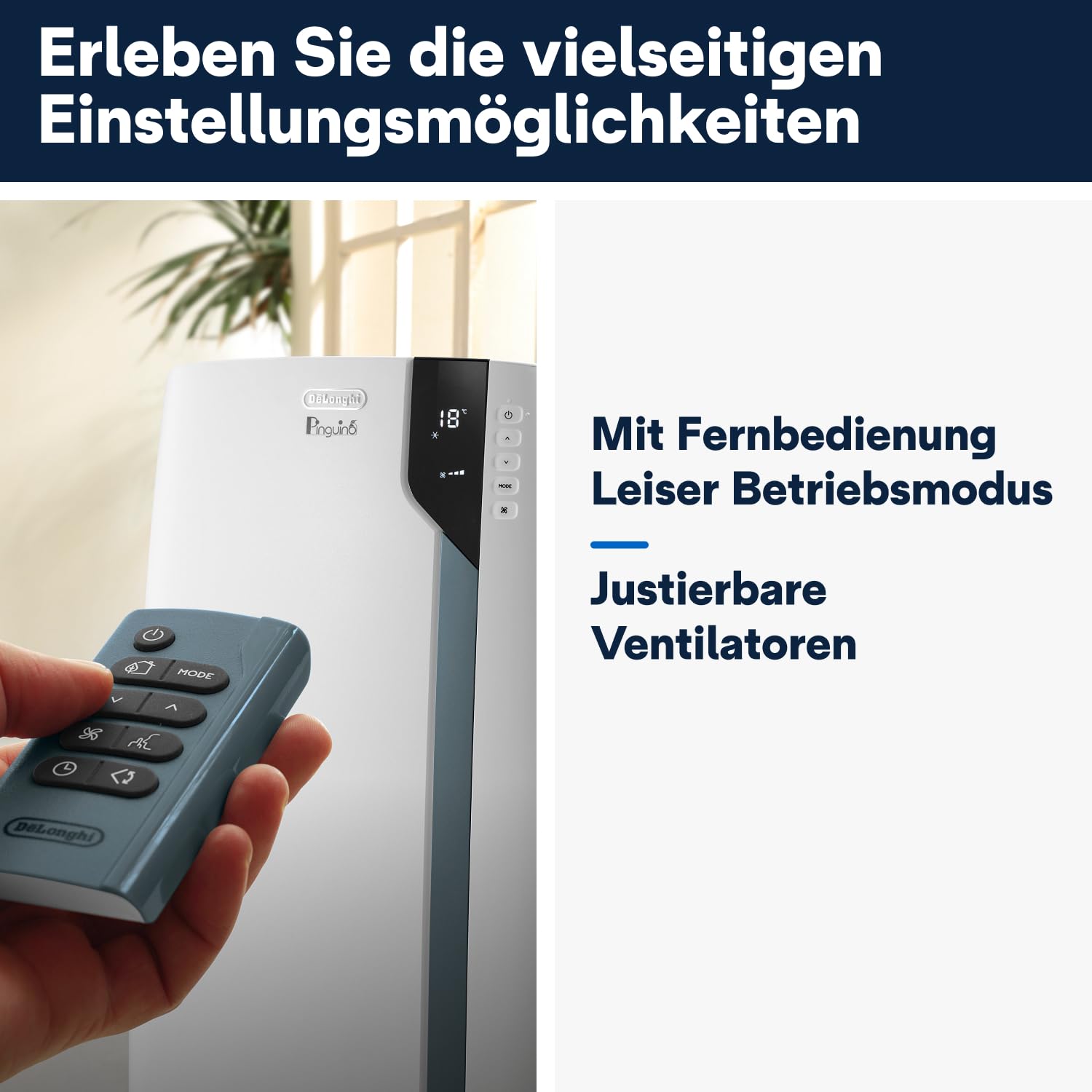 De'Longhi Pinguino PAC EX105 Mobiles Klimagerät mit EcoRealFeel-Technologie – Bild 5