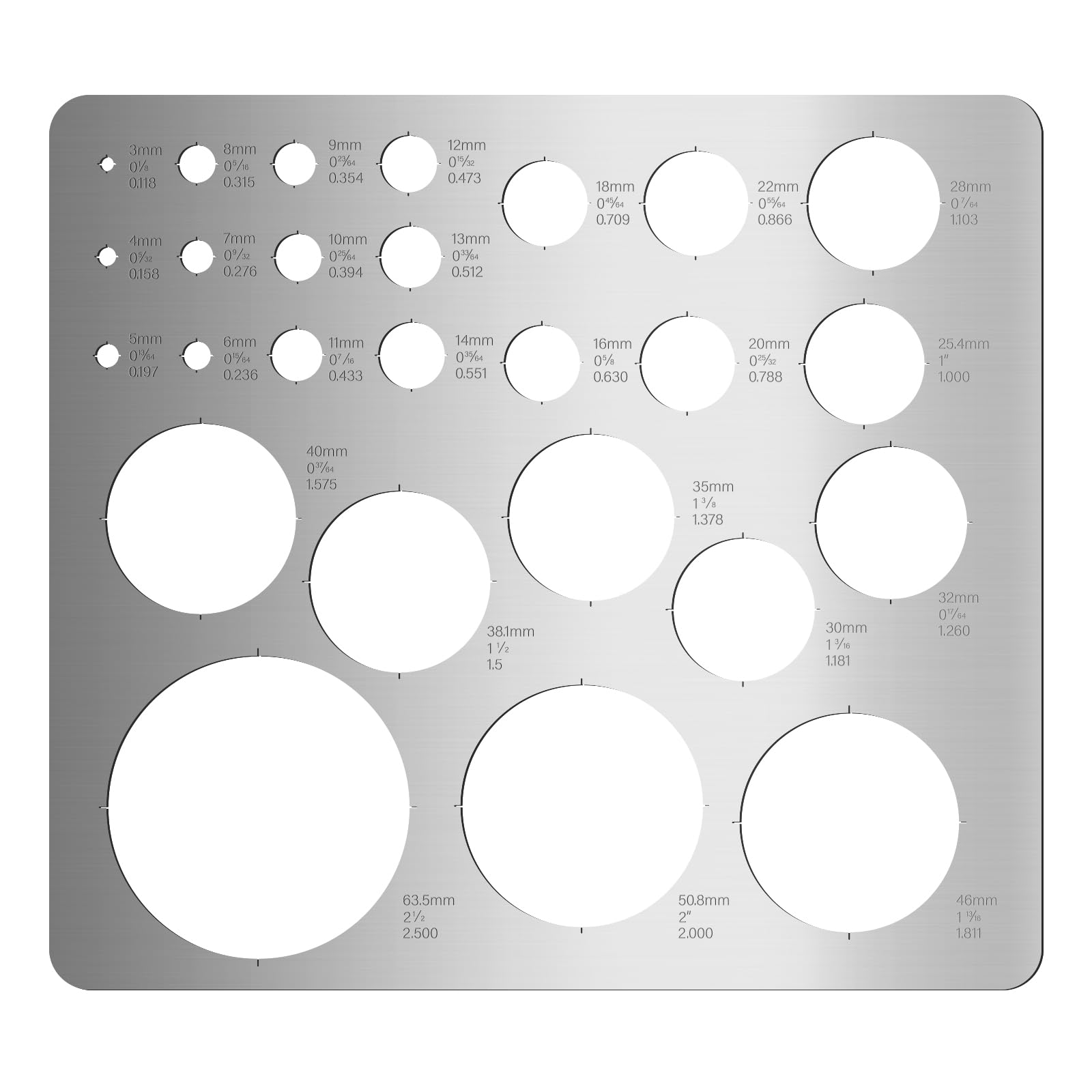 Otoolling Metal Circle Template Round Stencil for Drawing Painting Template Ruler Office School Building for Drafting Architect Tool