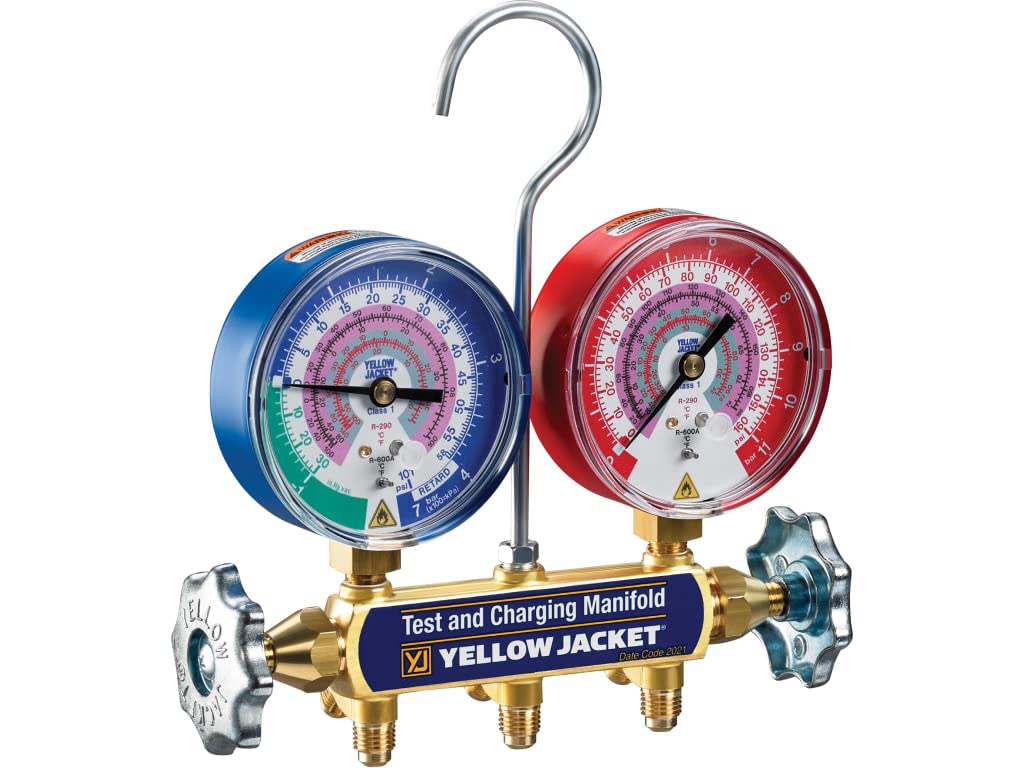 Yellow Jacket41867 - Series 41 Hydrocarbon (R-290, R-600a) Two Valve Manifold (Without Hoses)