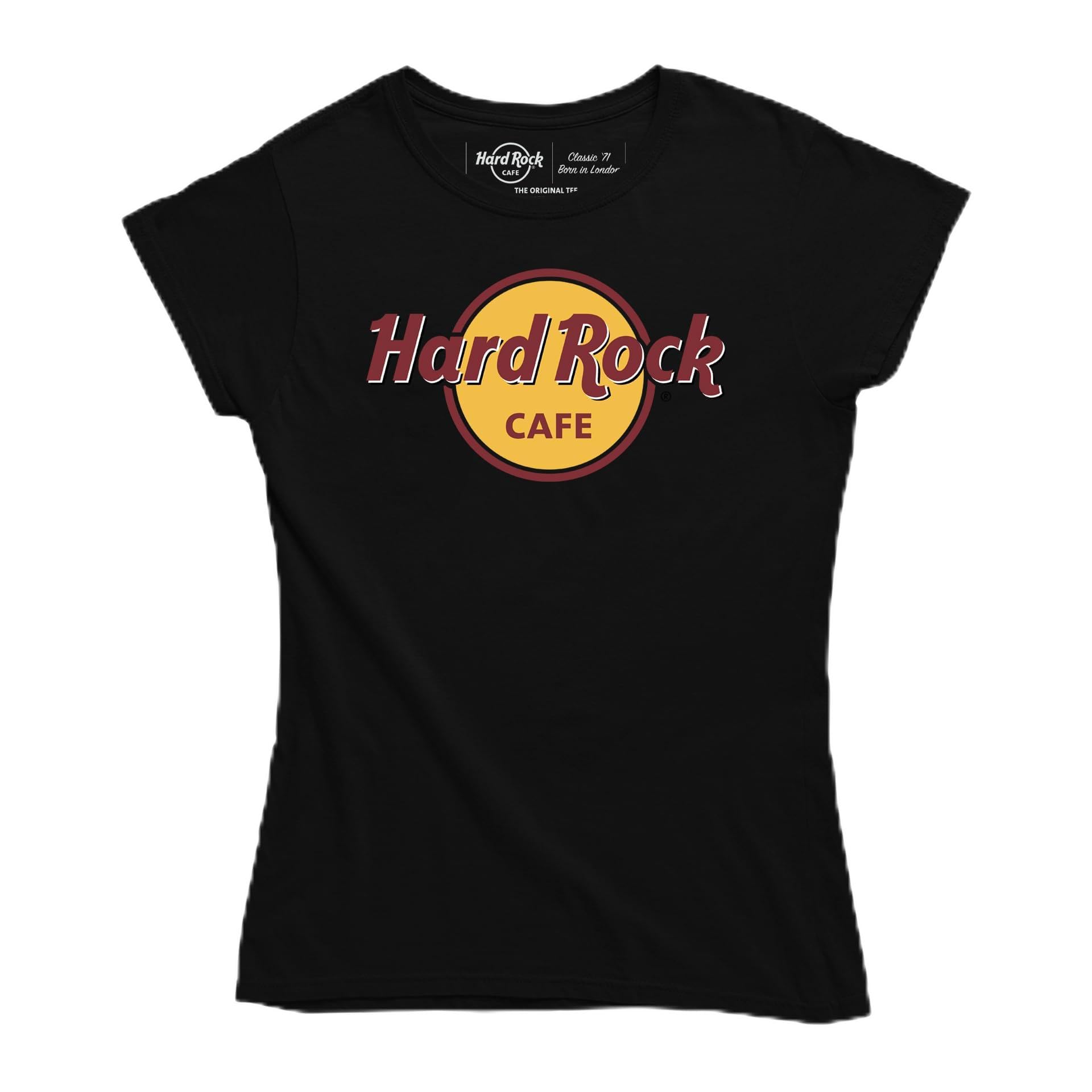 Hard Rock Ladies Classic Black Tee New Logo