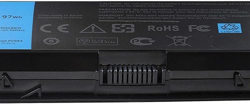 Miniatura 5 de FV993 KJ321 FJJ4W R7PND PG6RC RY6WH Reemplazo de batería para laptop Dell Precision M4600 M4700 M4800 M6600 M6700 M6800 Series (11.1V 97Wh)