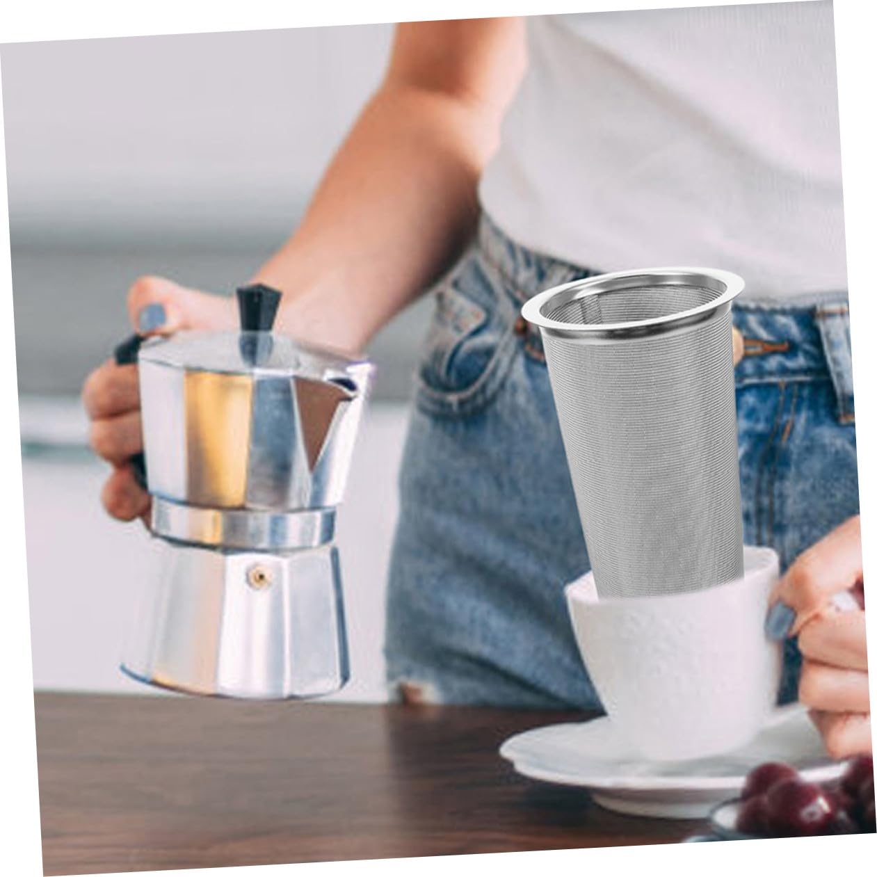2 piezas Filtro Cold Brew para Mason Jar de Infusor Reutilizable de Acero Inoxidable con Malla Fina Colador para Café y Té Compatible con Tarros de Boca Ancha Duradero y Fácil de