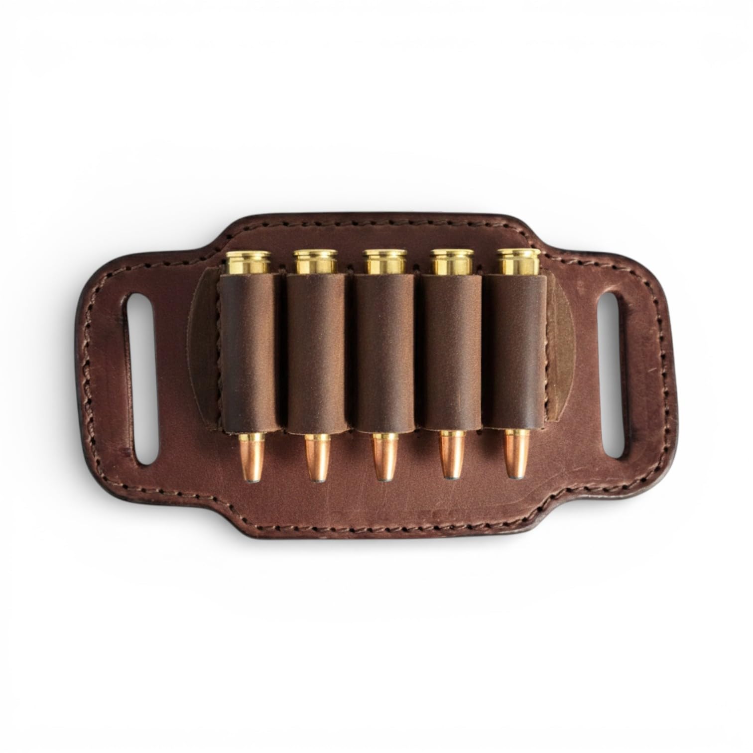 1791 Hunt - Rifle Ammo Holder for Belt, 5 Shot Leather Cartridge Carrier