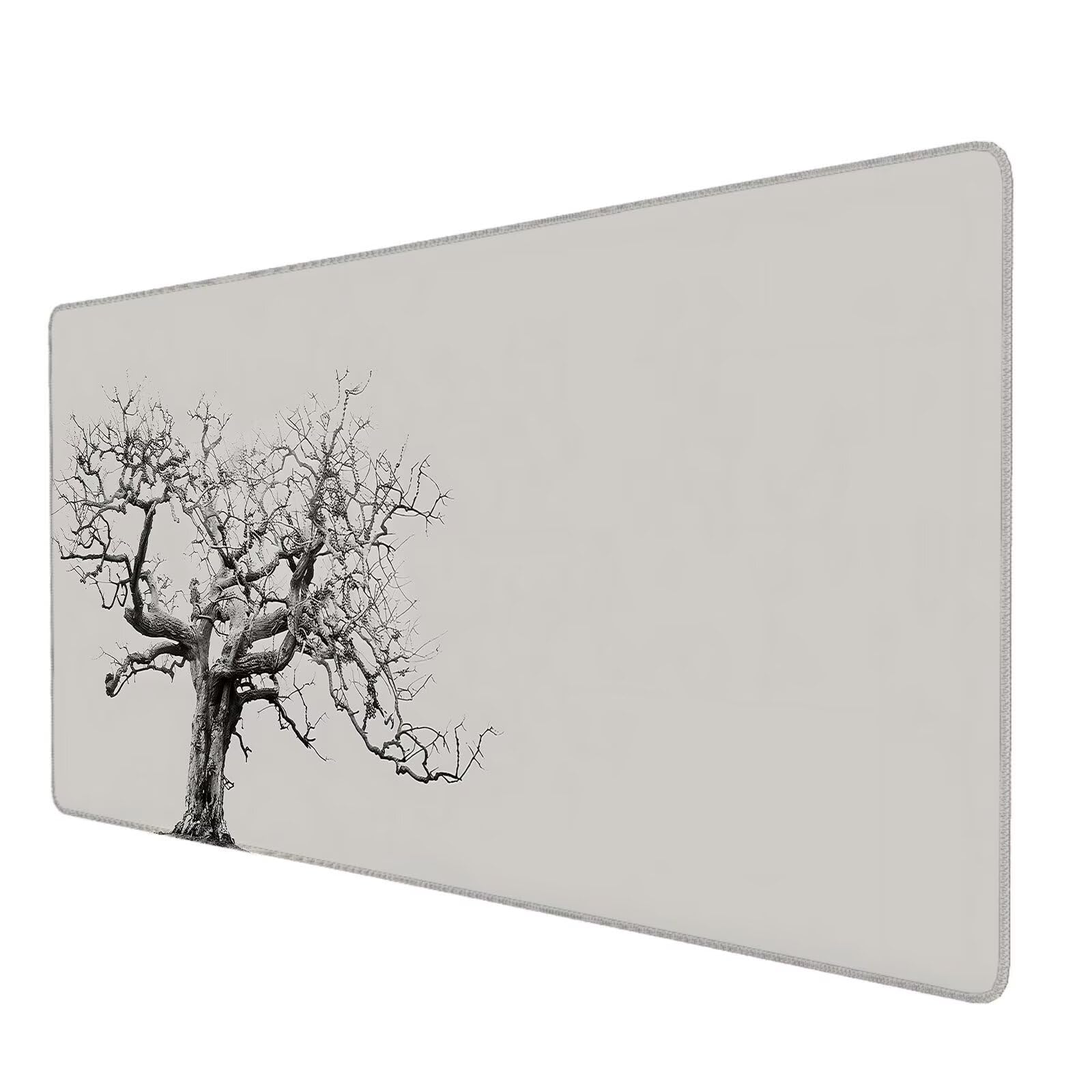 Tapis de Souris de Jeu, Arbre Tapis de Souris XXL 900x400x4 mm, sous-Main Bureau Hiver avec Base en Caoutchouc Antidérapant et Imperméable, Surface Lisse Améliorez la Précision et la Vitesse, F-7