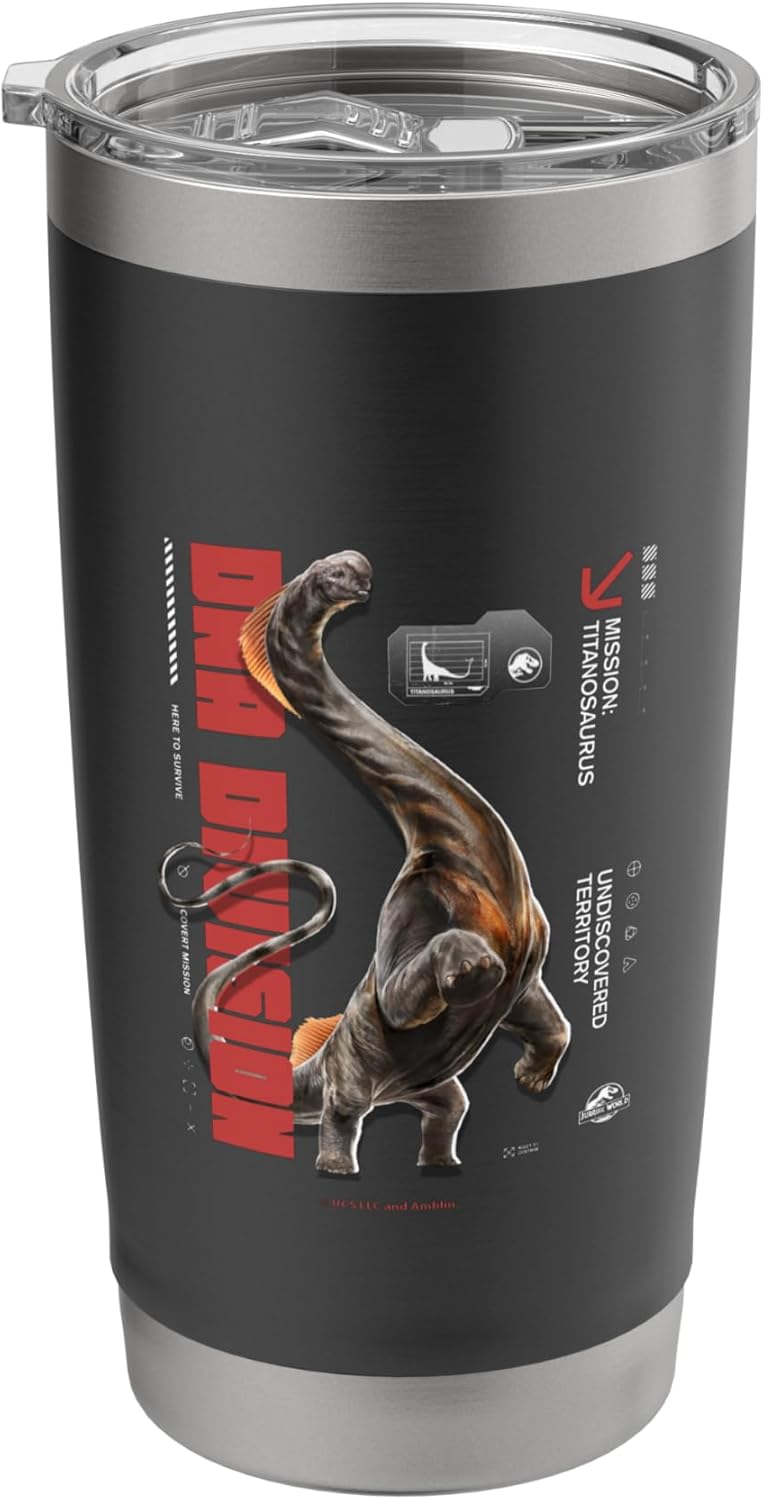 Jurassic World Rebirth Titanosaurus DNA Division Stainless Steel Insulated Tumbler