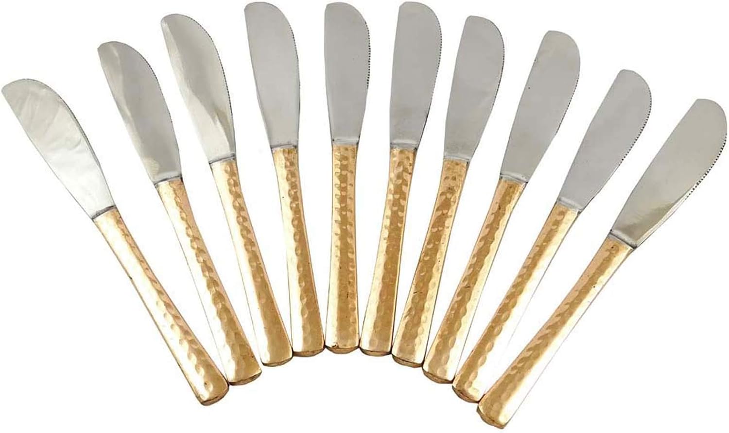 Traditional Indian Serving Fork Kitchen Accessories Copper Cutlery Set of 10 Pcs