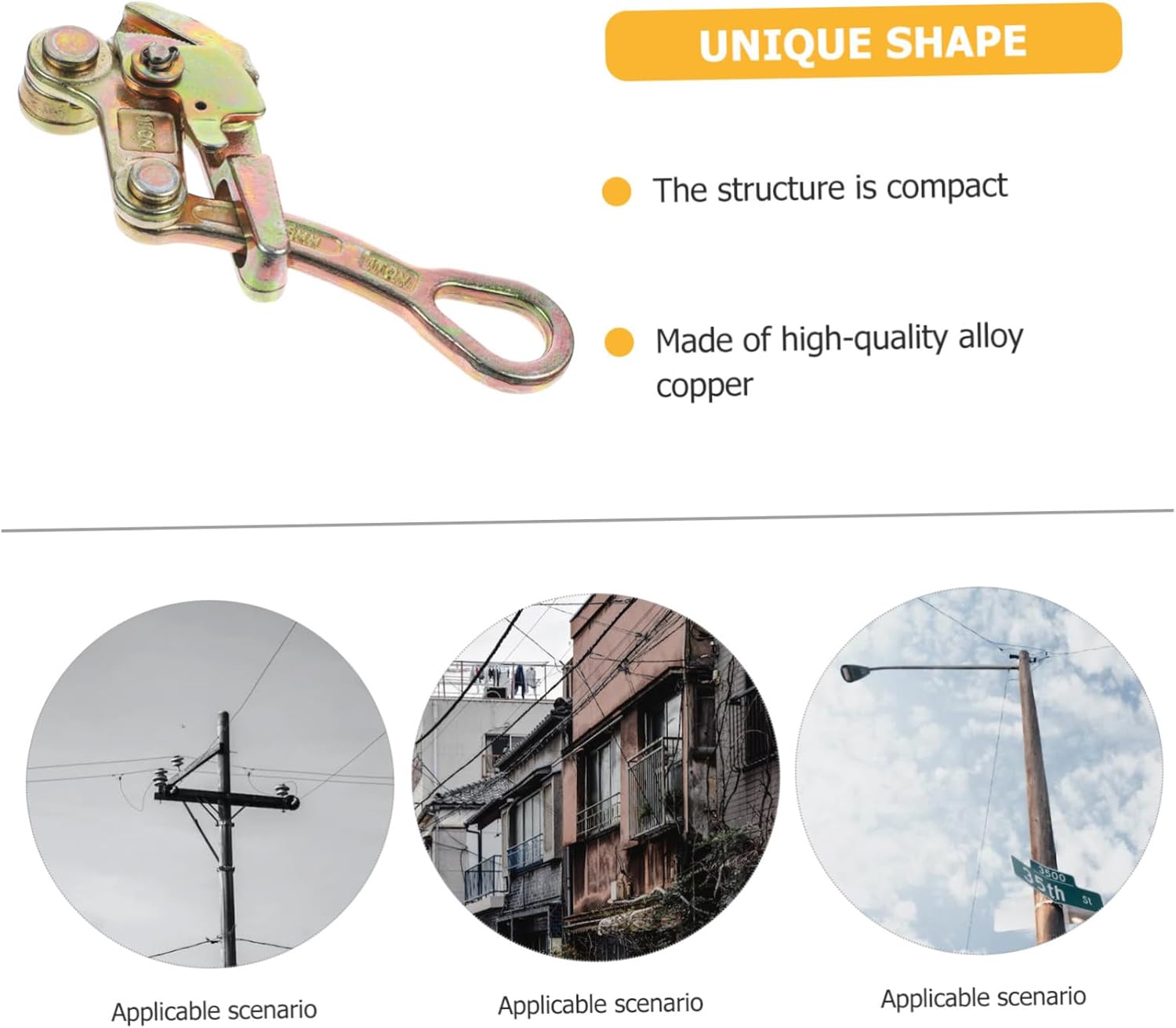 Angoily Wire Gripper Cable Multi-functional Tightening Tool for Cables High-grade Construction for Overhead and