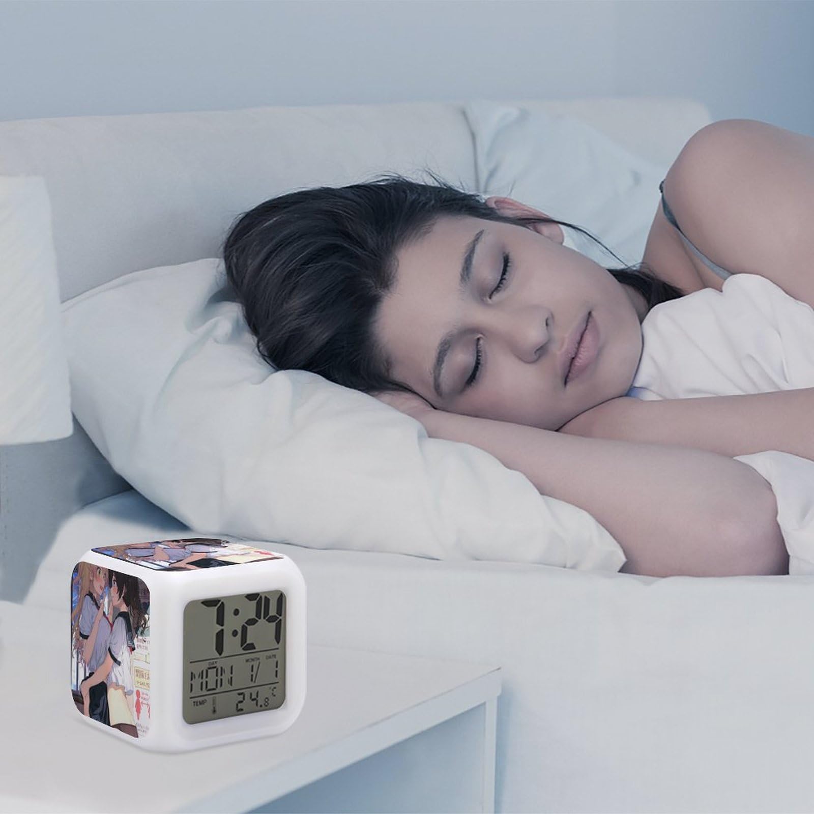 Amazon.co.jp: 目覚まし時計 VTuber 桃鈴ねね 置き時計 目覚ましライト