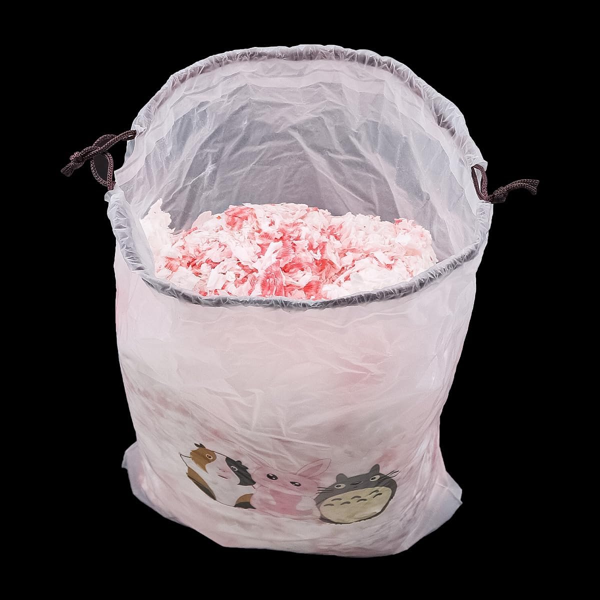 Namvo Literie en Papier pour Hamster, granulés absorbants pour Cochon d'Inde, Lapin, 500 g, sans poussière et contrôle des odeurs, litière en Papier pour Reptiles, Petits Animaux (Rose/Blanc