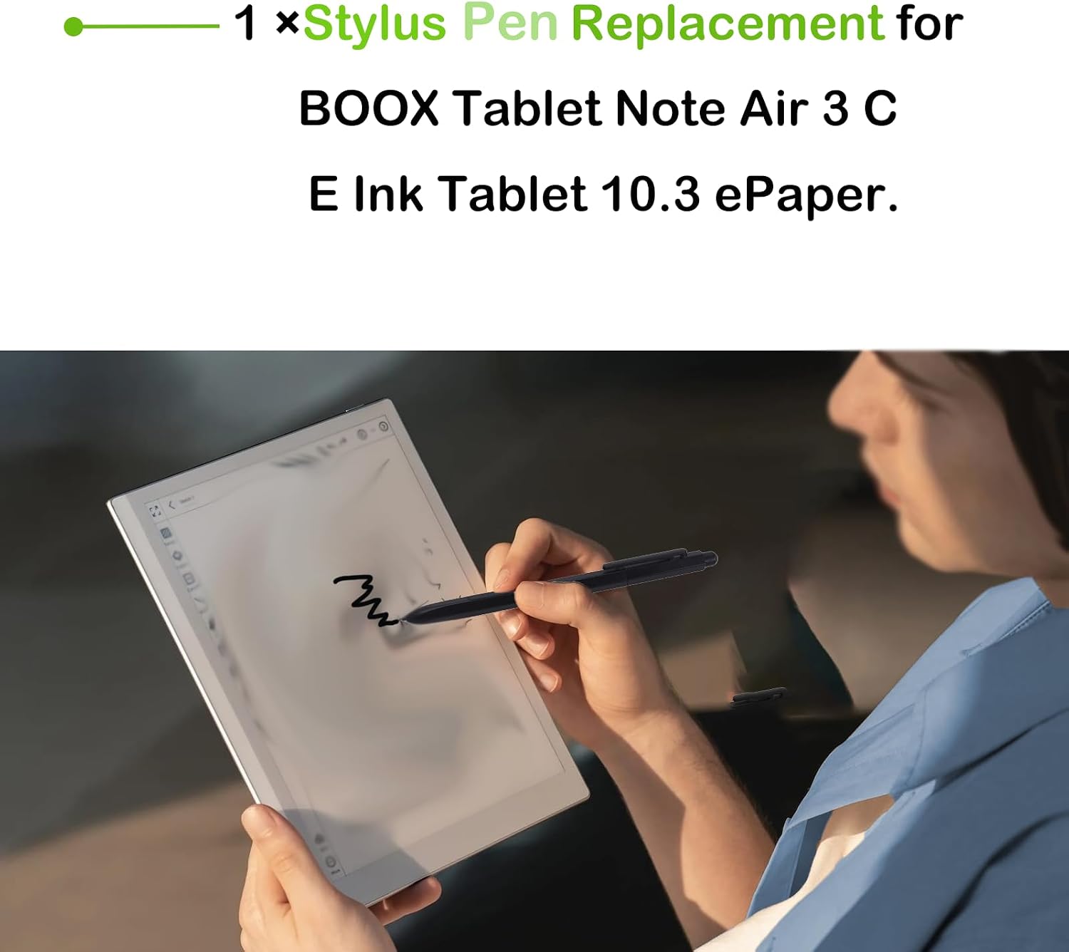 Stylus Pen With Eraser for BOOX Tablet Note Air 3, Go 10.3, and Tab Ultra
