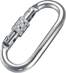 Mosquetão de Segurança Oval Trava Dupla Vicsa VIC24300