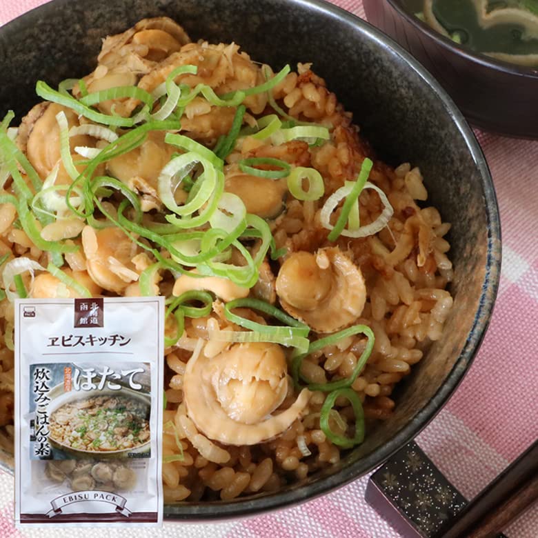 【北海道いいねマーケット】函館発！手軽に簡単 本格 函館 ホタテめしの素 北海道産 釜飯の素 混ぜご飯の素 ごはん 炊き込みご飯 帆立 ヱビスパック