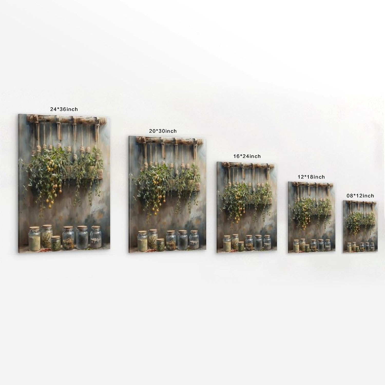 Dried Herbs Painting Wall Art 12x18inch Frame-style image 2