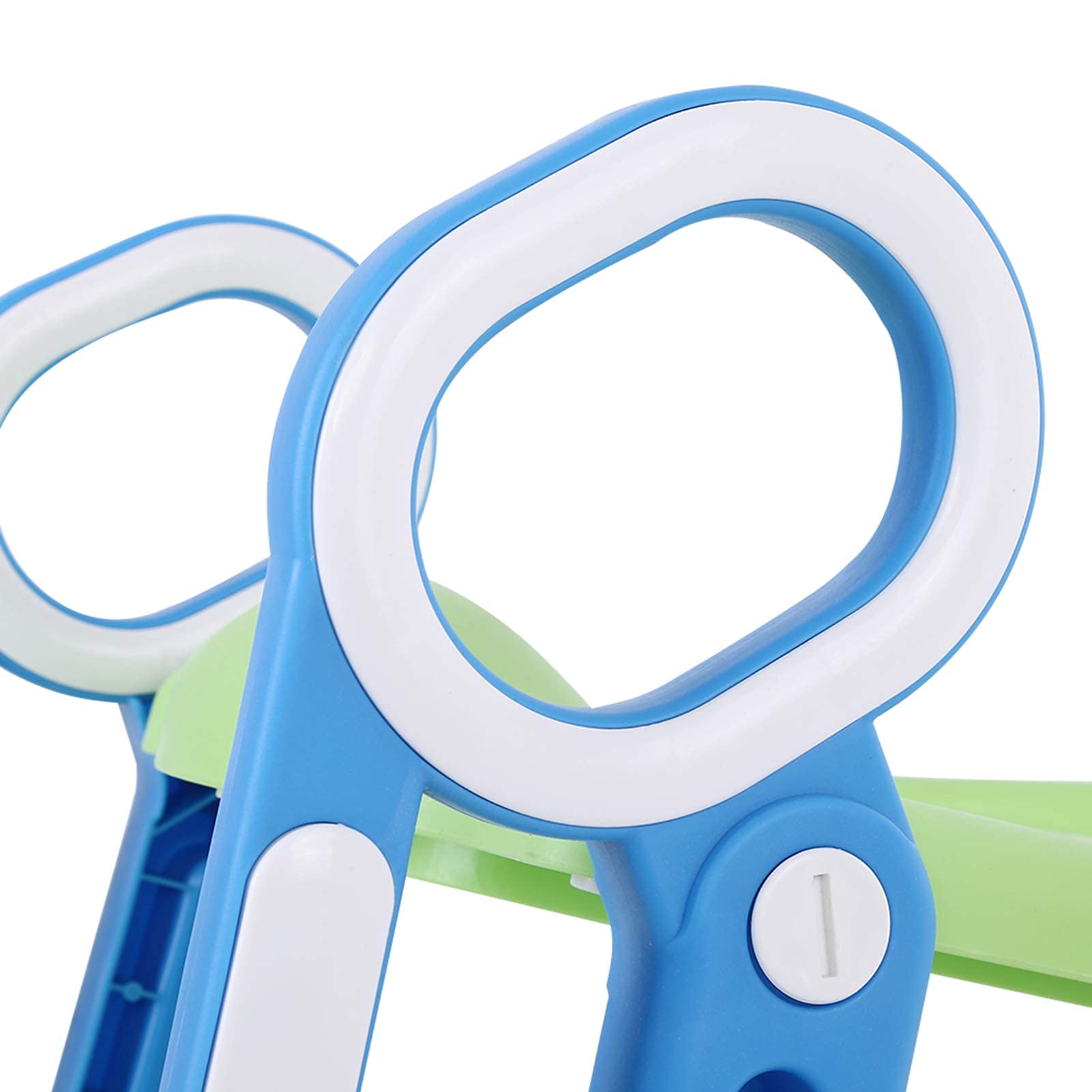 Adaptador WC Niños con Escalera, Asiento de inodoro para niños con orinal con escalera(Blau)