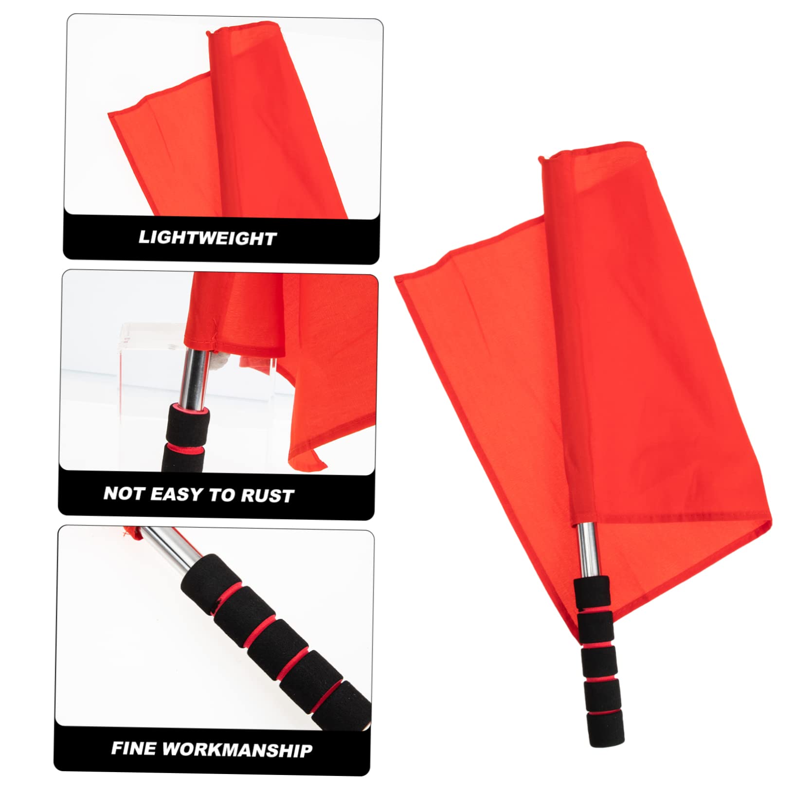 NULYLU Match Referee Flags Hand Signal Flags Bright Fabric Comfortable Handle