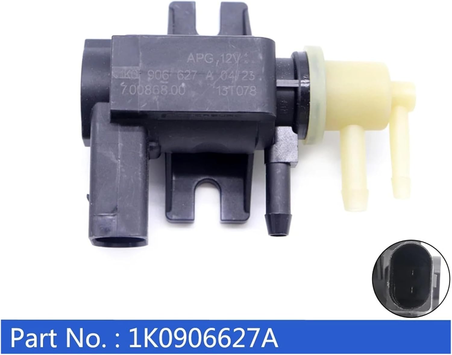 Turbo Boost Vacuum Pressure Valve N75 TDI E 1K0906627A Compatible With A3 Beetle Passat Polo 2.0L 10-13 1K0 906 627 A