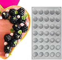 Vista 2 de mostsom Molde de Silicona 3D de Frambuesa de 35 Cavidades para Fondant Chocolate Dulces Pasta de Goma Arcilla Polimérica Resina Cocina Horneado