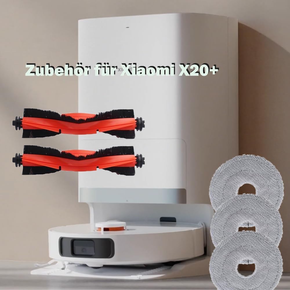 Akcesoria do odkurzacza robota Xiàomi Robot Vacuum S20+, 9 części zamiennych Zestaw akcesoriów do Xiàomi S20 Plus Zawiera 1 główną szczotkę, 2 szczotki boczne, 2 filtry HEPA, 4