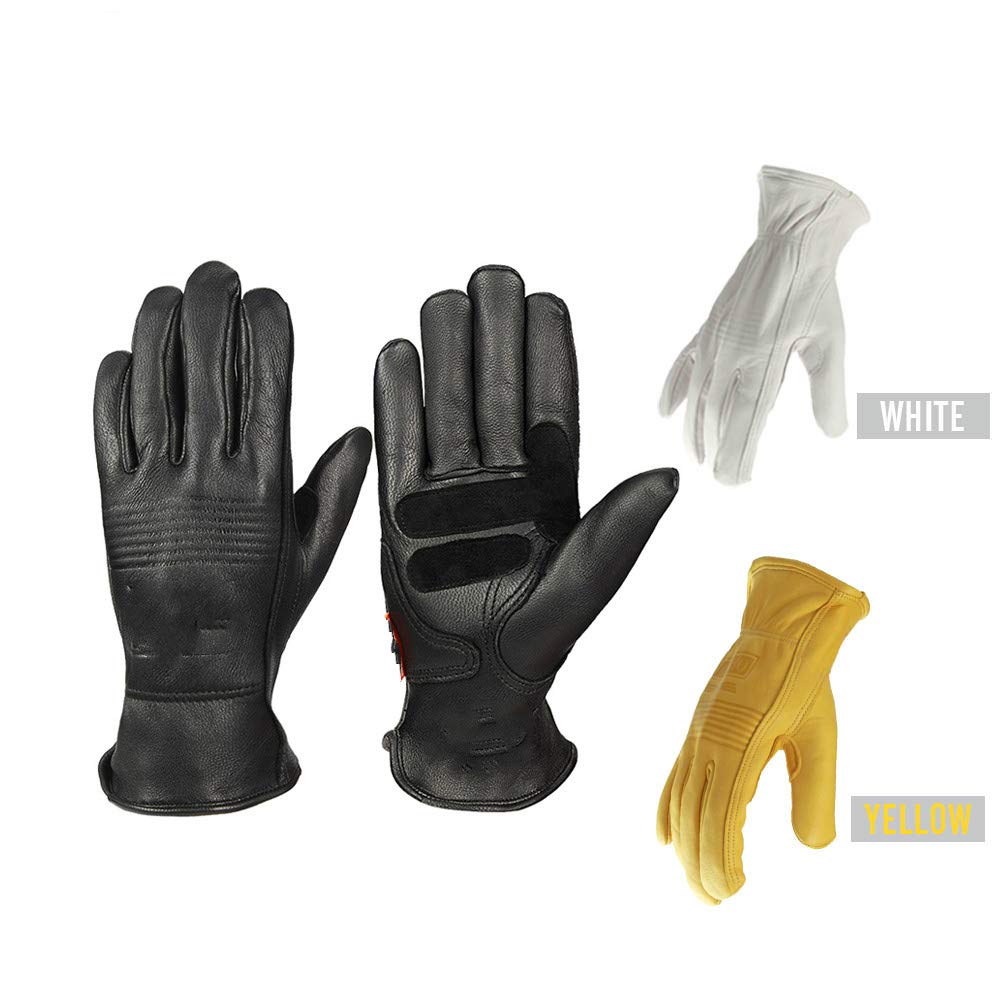 COOKOE Motorradhandschuhe Leder – Wind- & Wasserdicht, Mit Touchscreen-Fingerspitzen Für Herren
