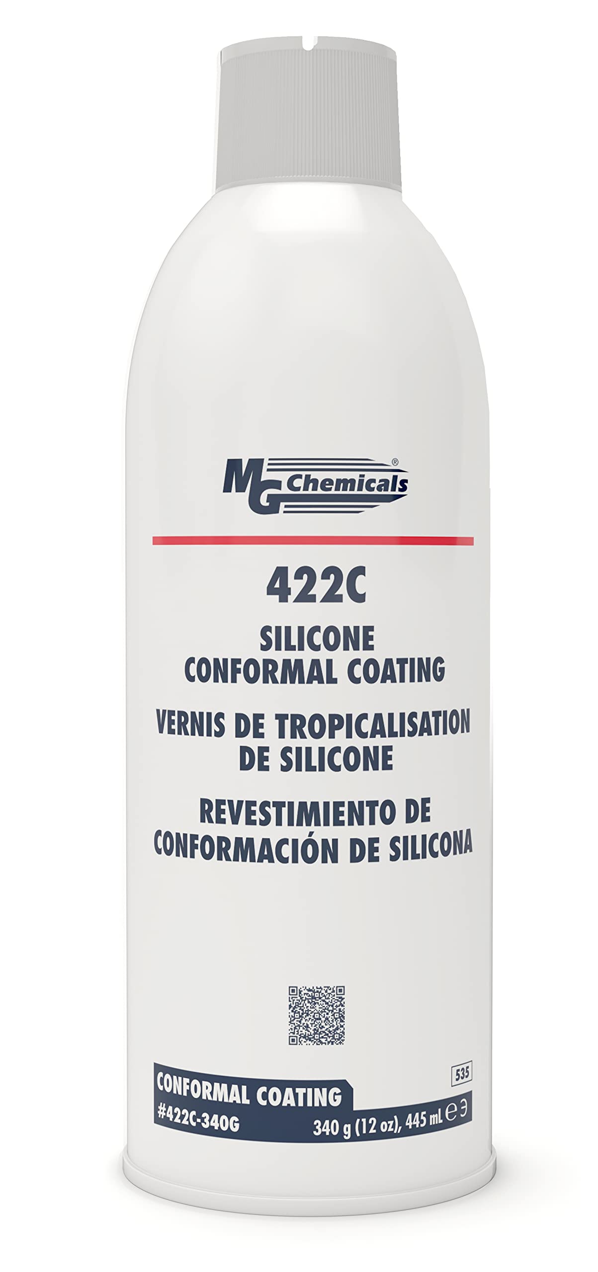MG Chemicals 422C Conformal Coating - Silicone with UV Indicator, Waterproof and Flame Retardant, 340g Aerosol