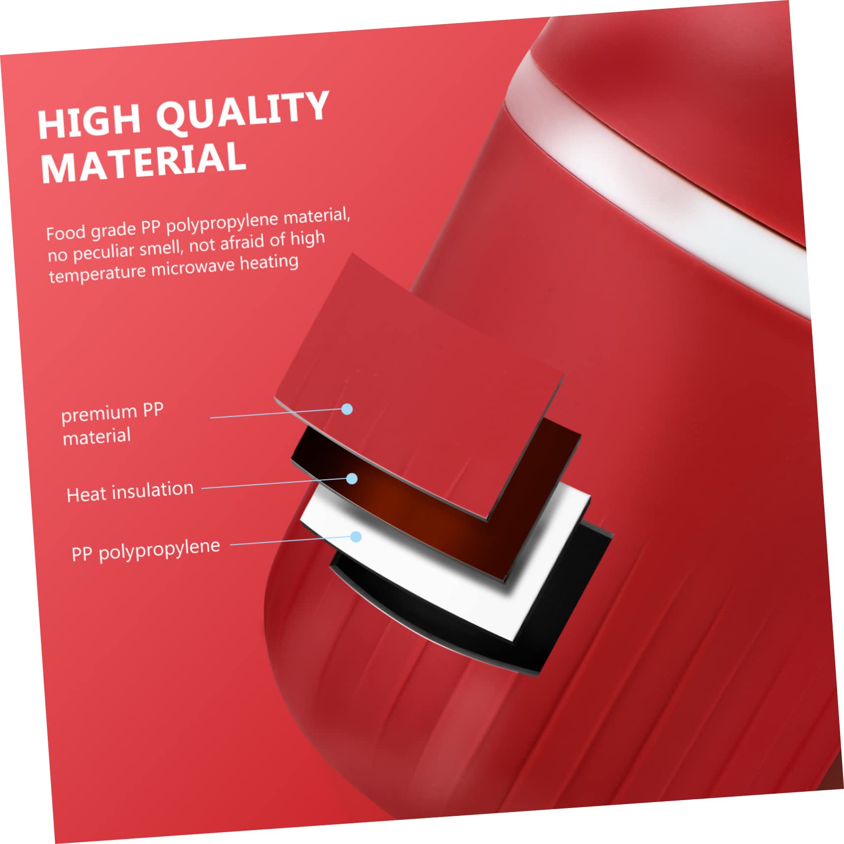 SOLUSTRE 1 Set Portable Cereal Cup with Lid Spoon Insulated Breakfast Container for School Office Travel Lightweight Soup Cup for Hot Foods Cereal