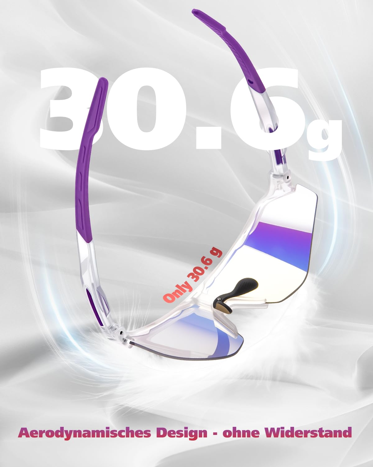 Selbsttönende Fahrradbrille für Herren Damen -Photochromic Sportbrille UV400 Schutz Sonnenbrille für Radfahren Ultraleicht Laufbrille MTB Laufen & Outdoor-Sport Wandern Angeln